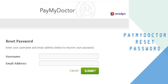 PayMyDoctor Reset Password