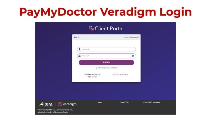 PayMyDoctor Veradigm Login
